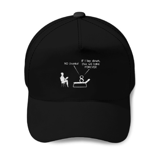 8 Eight Infinity Therapist Math Mathematics Meme Baseball Caps