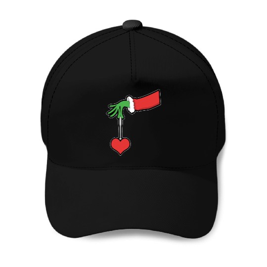 Christmas Heart winter snow family love present Baseball Caps