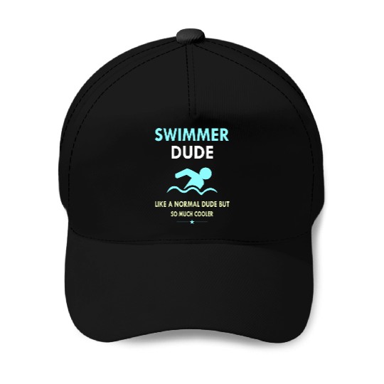 Swimming, Swim, Funny, Swimmer Mom Dad Coach Baseball Caps