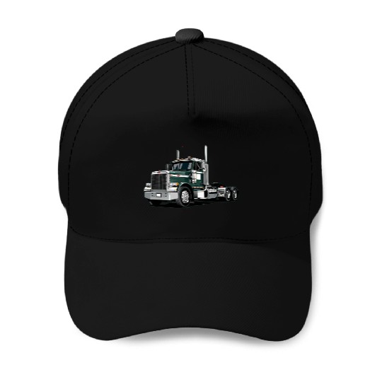 Green Semi Truck Baseball Caps