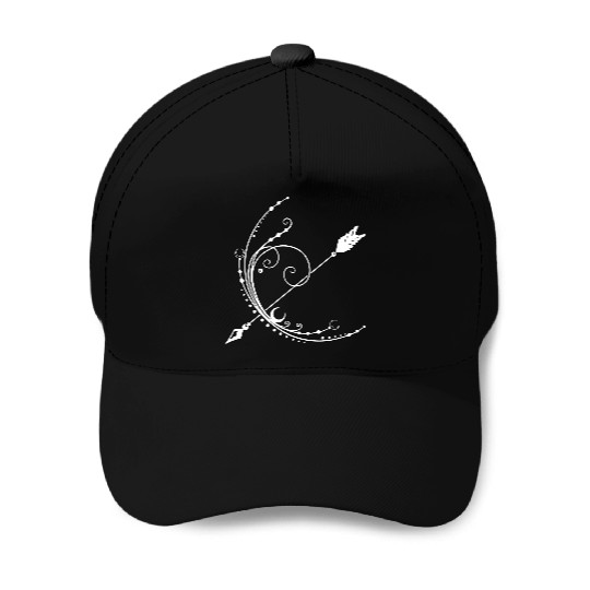 Bow and arrow moon crescent Baseball Caps