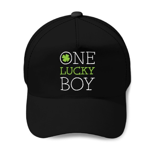One lucky boy Baseball Caps