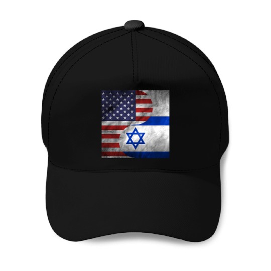 USA Israel Dual Yin Yang Flag Baseball Caps