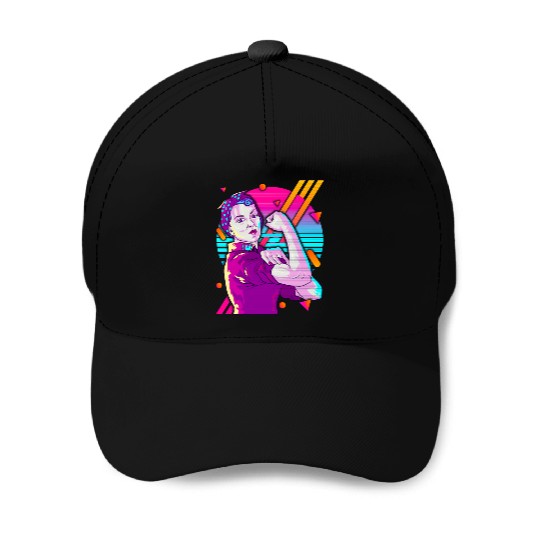 Rosie The Riveter Vaporwave Baseball Caps