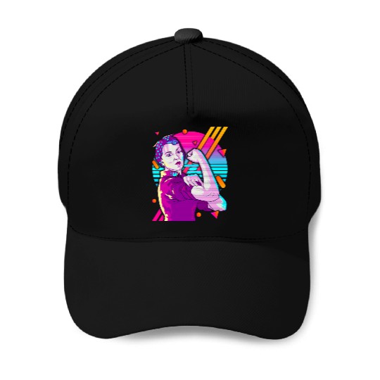 Rosie The Riveter Vaporwave Baseball Caps