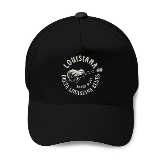 Louisiana Delta Blues Swamp Blues Guitar Baseball Caps
