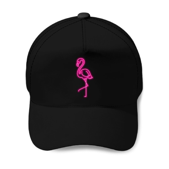 Flamingo Neon Baseball Caps