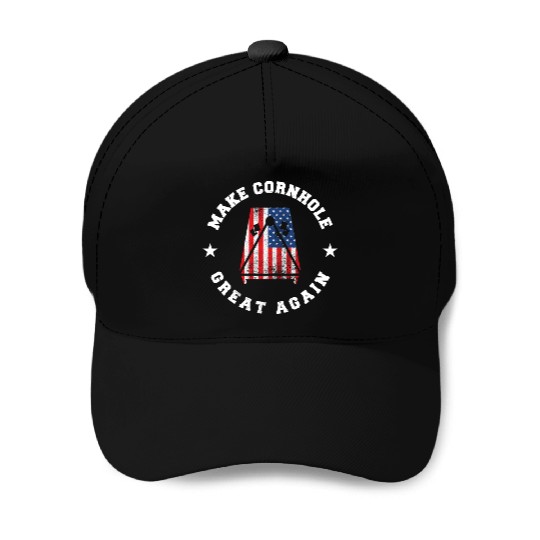 Make Cornhole Great Again Funny USA Gift Baseball Caps