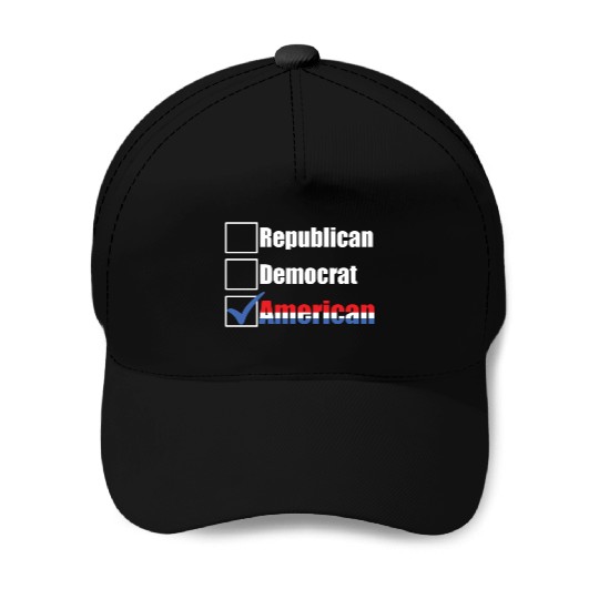 Republican Democrat American Patriotic Anti Baseball Caps