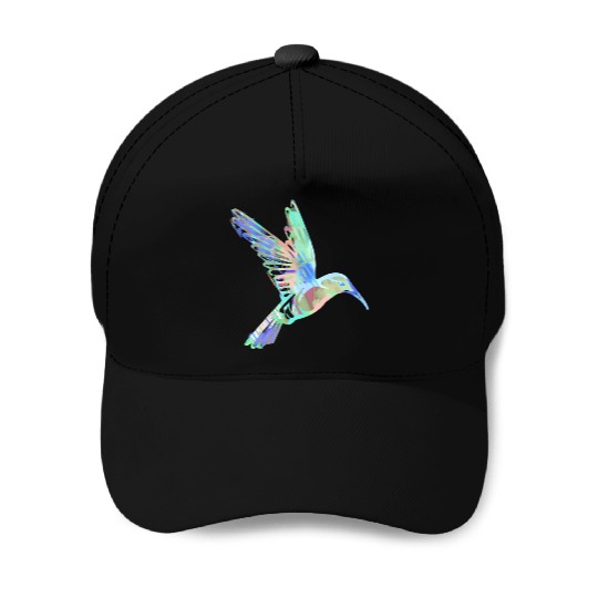 hummingbird, bird, aquarell, green, pastel, flying Baseball Caps