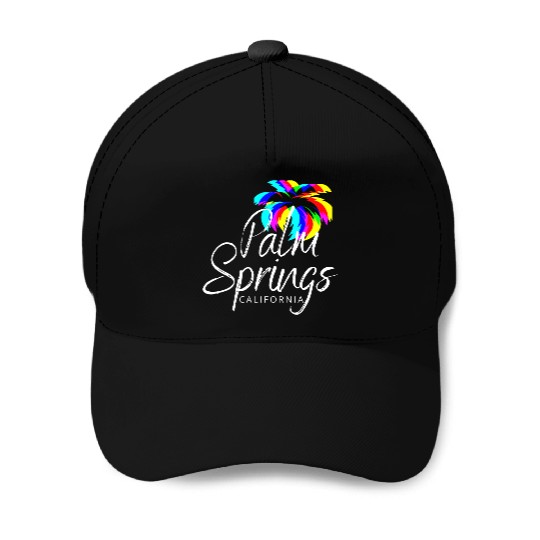 Palm Springs Neon Tree (White) Baseball Caps