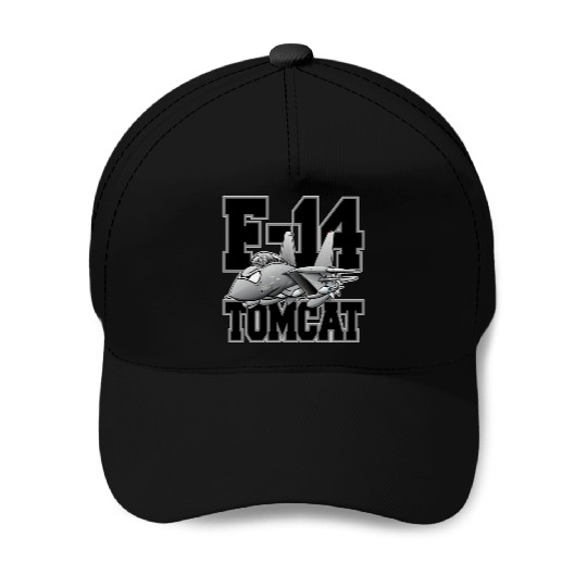 F-14 Tomcat Military Fighter Jet Aircraft Cartoon Baseball Caps