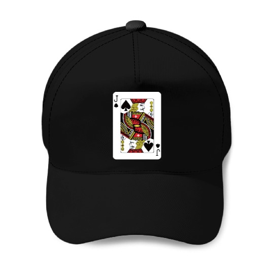 Jack Of The Spades Playing Card Poker Baseball Caps