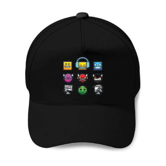 geometry dash insane Baseball Caps