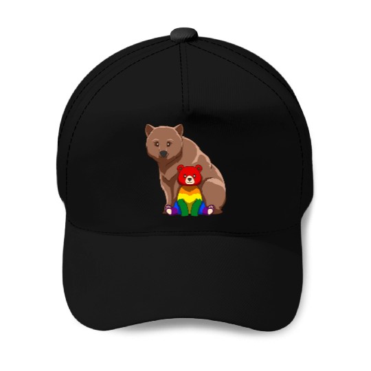 Cute LGBTQ Gay Mama Bear Gift Baseball Caps