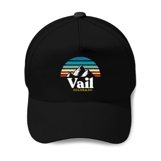 Vail Colorado Usa Ski Resort 1980S Retro Gift Baseball Caps