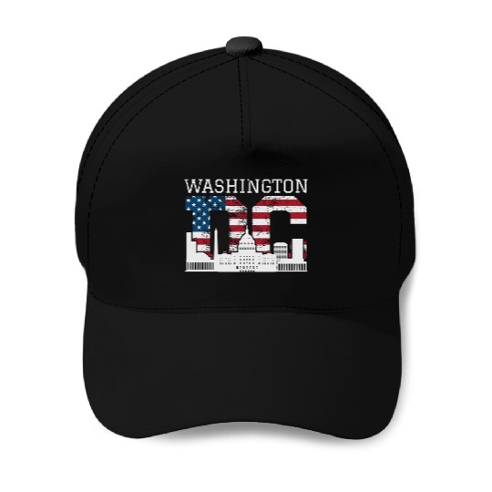 Washington Dc Capitol Hill Usa Flag Souvenir Gift Baseball Caps