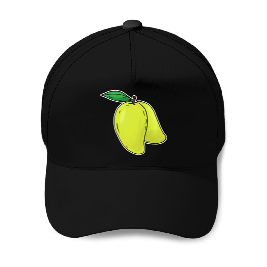 Mango hand drawn fruits summer Baseball Caps