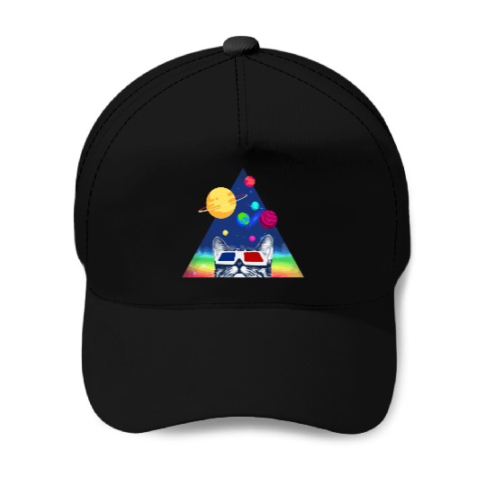 3D Space Cat Baseball Caps