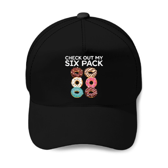 Six Pack Donut Gym Abs Calories Hilarious Gift Baseball Caps