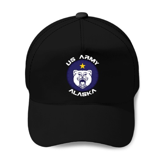 Us Army Alaska Polar Bear Patch Baseball Caps