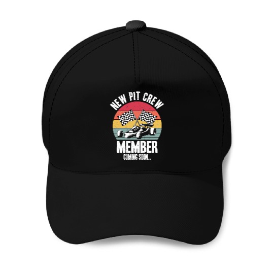 New Pit Crew Member Coming Soon Race Car Racing Baseball Caps