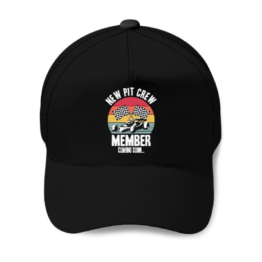New Pit Crew Member Coming Soon Race Car Racing Baseball Caps