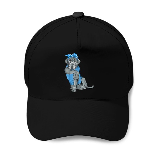 Neapolitan Mastiff Dog Tattoo I Love Mom Baseball Caps