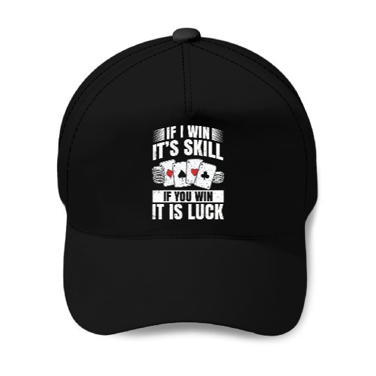 Poker Hands Baseball Caps Casino Blackjack Poker Case