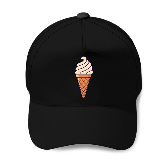 SOFT ICE CREAM ICE CUP WAFFLE ICE CREAM GIFT IDEA Baseball Caps