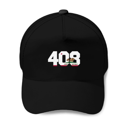 Area Code 408 San Jose California Baseball Caps