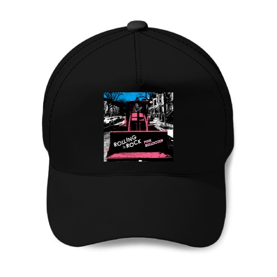 Pink Bulldozer / Rolling Rock Baseball Caps