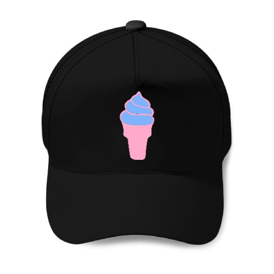 Mint-Strawberry Ice-Cream Con-I Love Ice cream Baseball Caps