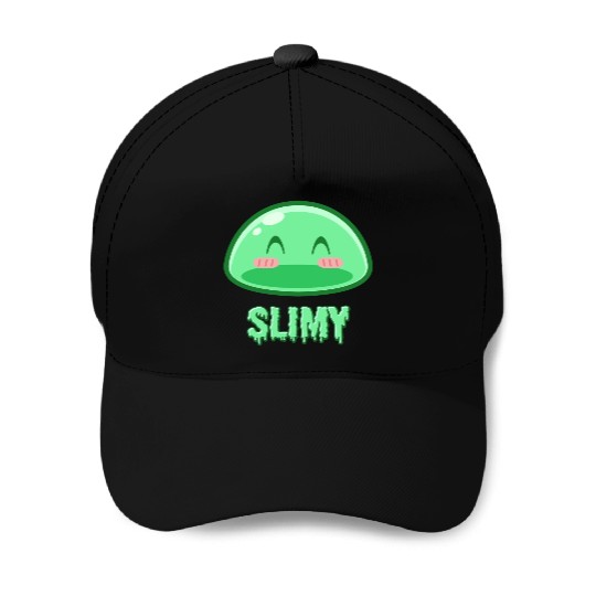 Cute Green Dungeon Slime Monster Weird Anime Baseball Caps