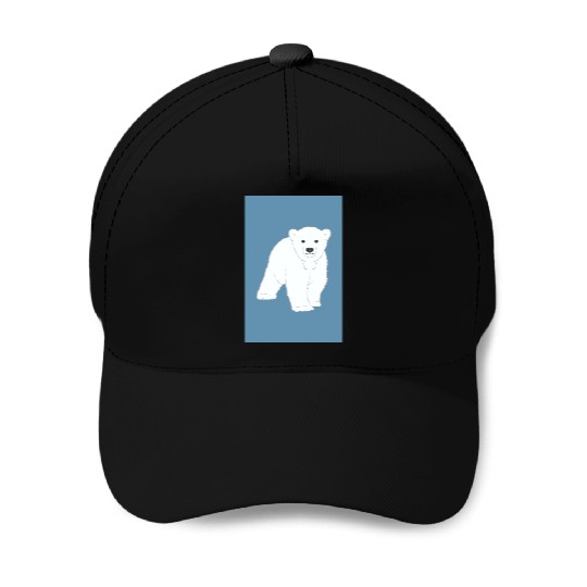 Polar bear cub Baseball Caps