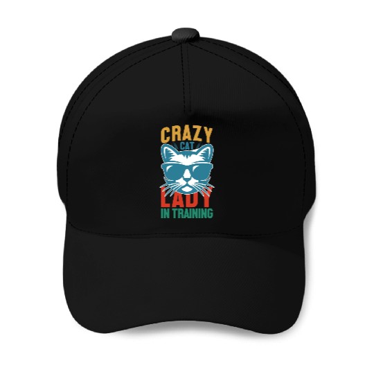 Crazy cat lady Baseball Caps