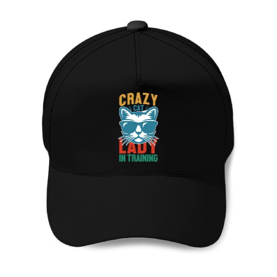 Crazy cat lady Baseball Caps