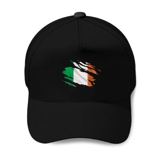 Ireland Ripped Flag Baseball Caps