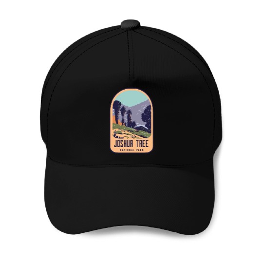Joshua tree national park retro design Baseball Caps
