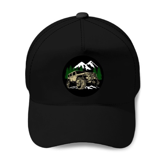 Mountain Jeep Baseball Caps