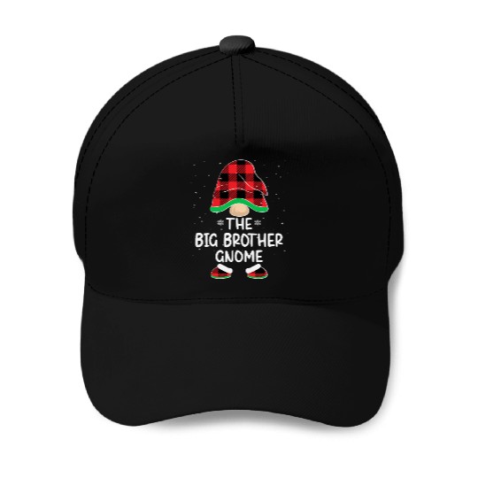 Christmas The Big Brother Gnome Buffalo Plaid Xmas Baseball Caps