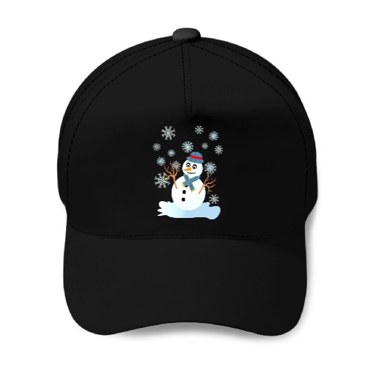 Funny snowman christmas Baseball Caps