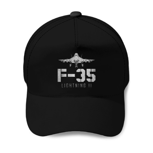 F 35 Lightning II US Airborne Fighter Pilot Baseball Caps