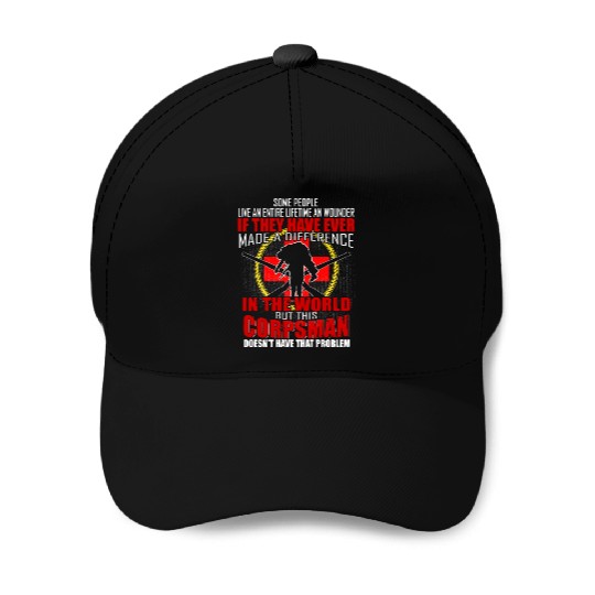 Devil US Navy Corpsman DOC Badass Army Veteran Baseball Caps