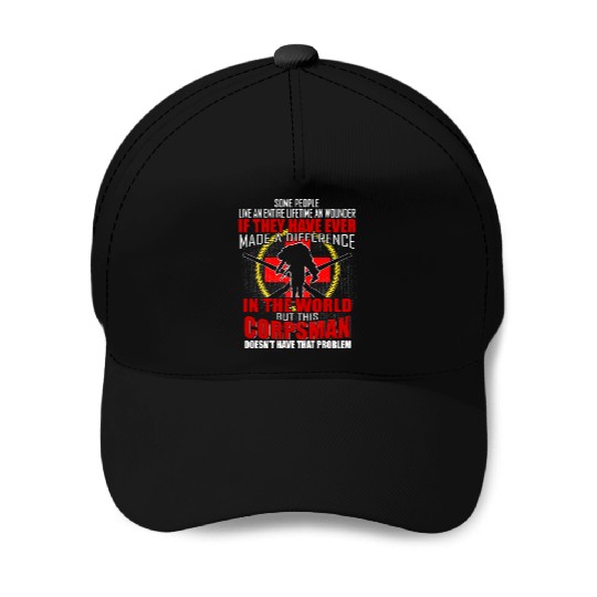 Devil US Navy Corpsman DOC Badass Army Veteran Baseball Caps