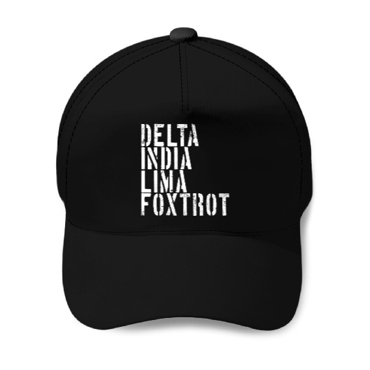 Delta India Lima Foxtrot Phonetic Hot Dad Men's Baseball Caps