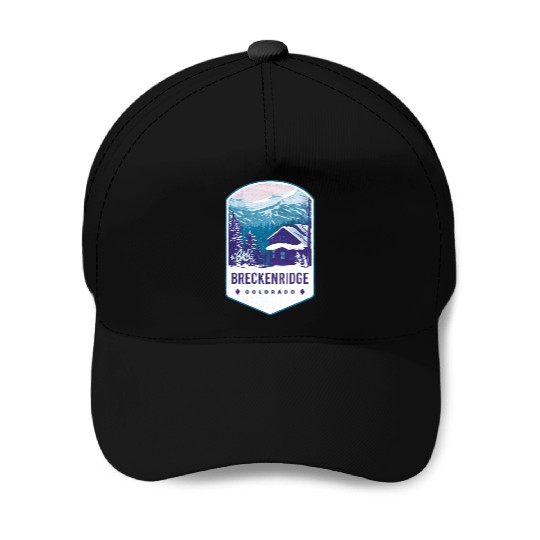 Breckenridge Colorado Ski Badge Baseball Caps
