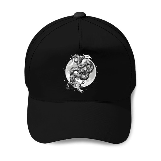 Chinese And Japanese Dragon Baseball Caps