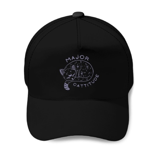 major cattitude cute cat , gift for girl cats love Baseball Caps