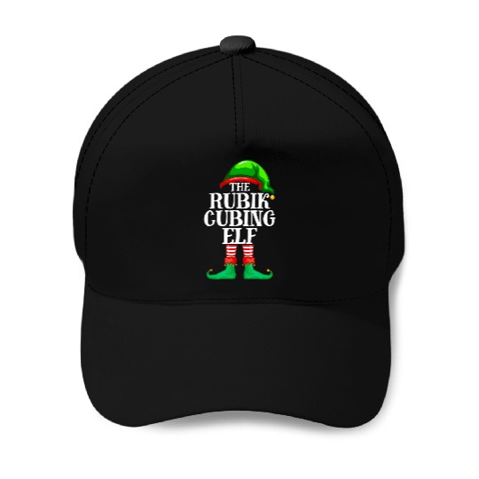 Rubik Cubing Elf Matching Family Christmas Party Baseball Caps